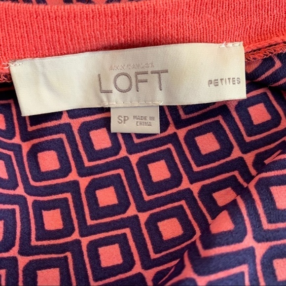 The Loft | Color-block blue Diamond V Neck Cardigan SP - Picture 7 of 9